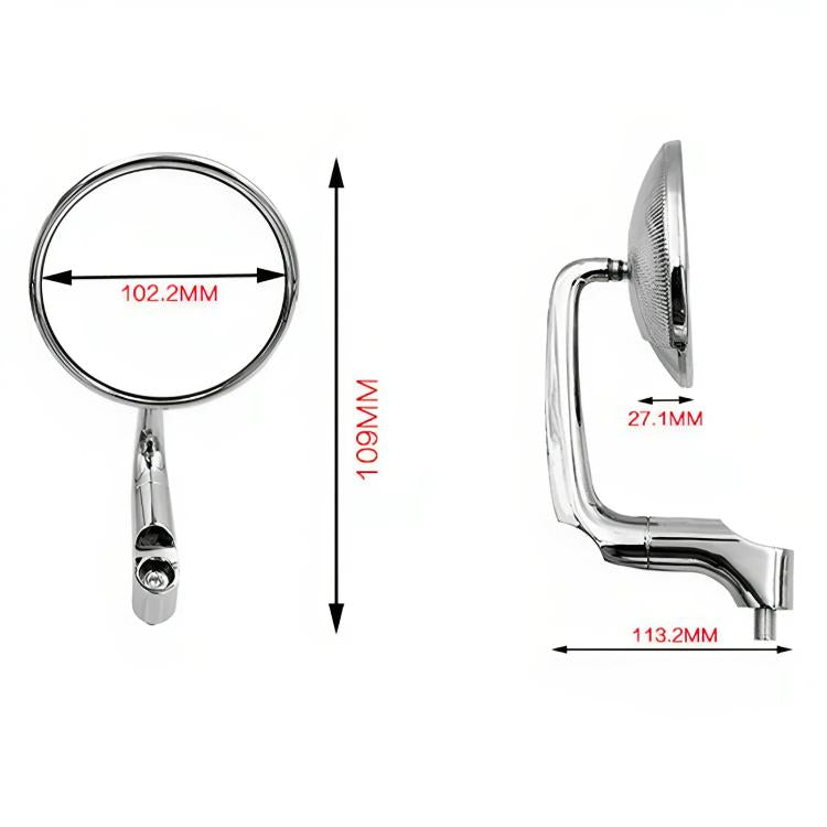 2pcs/Set Universal Motorcycle Electric Vehicle Handlebar Rearview Mirror(Silver) - Side Mirrors by buy2fix | Online Shopping UK | buy2fix