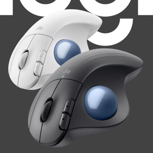 Logitech ERGO M575S Trackball Professional CAD Work Wireless Bluetooth Mouse(White) - Wireless Mice by Logitech | Online Shopping UK | buy2fix