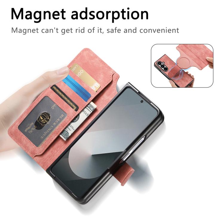 For Samsung Galax Z Fold7 5G CaseNeo MagSafe RFID Anti-theft Retro Leather Phone Case(Pink) - Galaxy Z Fold7 5G Cases by CaseNeo | Online Shopping UK | buy2fix