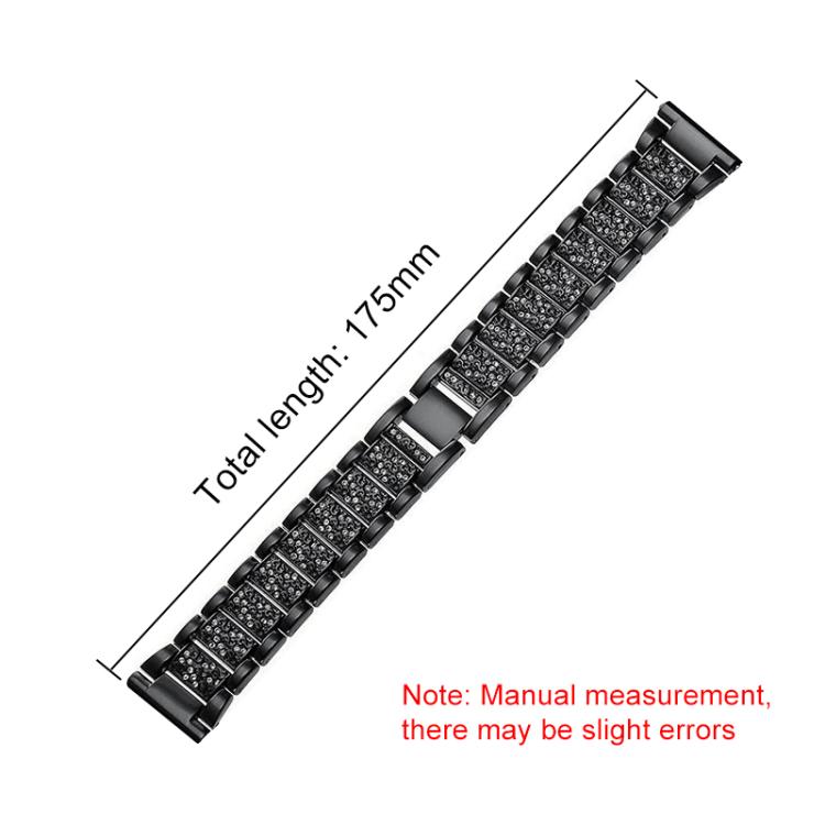 For Fitbit Charge 4 / 3 18mm xDfind Diamond Jewelry Stainless Steel Watch Band(Silver) - Watch Bands by xDfind | Online Shopping UK | buy2fix