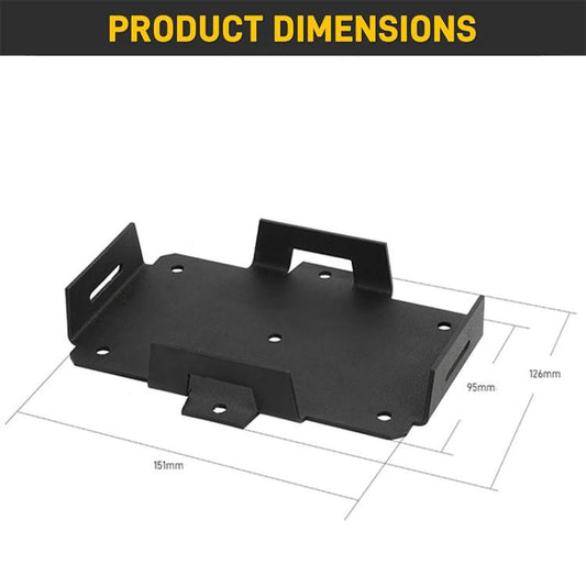Aluminum Battery Tray Battery ?Fixed Bracket? for 12V/6V, 7-15AH Batteries with Adjustable Fixing Strap(Black) - Engine Fittings by buy2fix | Online Shopping UK | buy2fix
