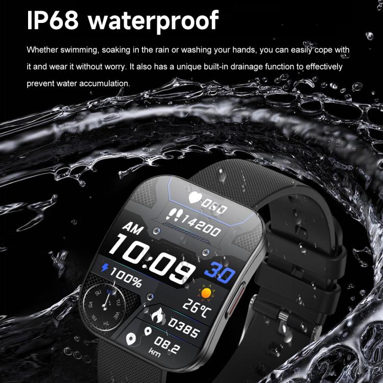 U17 1.85 inch Ultra-thin Curved Screen IP68 Sports Smart Watch(Black) - Smart Watches by buy2fix | Online Shopping UK | buy2fix