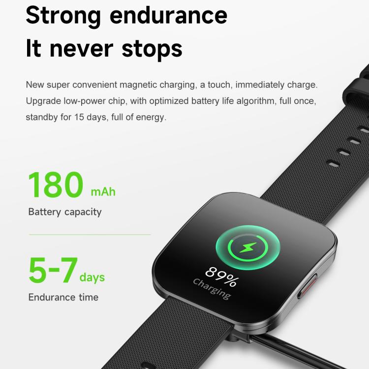 U17 1.85 inch Ultra-thin Curved Screen IP68 Sports Smart Watch(Black) - Smart Watches by buy2fix | Online Shopping UK | buy2fix