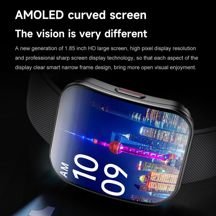 U17 1.85 inch Ultra-thin Curved Screen IP68 Sports Smart Watch(Black) - Smart Watches by buy2fix | Online Shopping UK | buy2fix