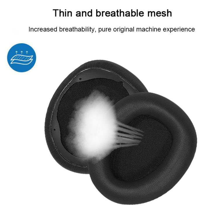 For Dareu EH739 / EH755 2pcs Protein Leather Snap-on Type Earphone Covers(Black) - Earmuff & Pad by buy2fix | Online Shopping UK | buy2fix