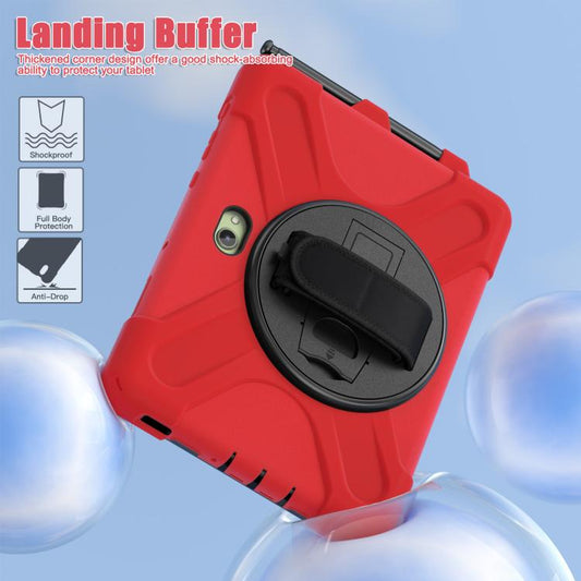 For Samsung Galaxy Tab Active Pro 10.1 inch 2019 / Tab Active4 Pro 2022 / Active 5 Pro 2025 Shockproof Colorful Silicone + PC Protective Case with Holder & Hand Grip Strap(Red) - Other Galaxy Tab PC by buy2fix | Online Shopping UK | buy2fix