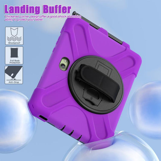 For Samsung Galaxy Tab Active Pro 10.1 inch 2019 / Tab Active4 Pro 2022 / Active 5 Pro 2025 Shockproof Colorful Silicone + PC Protective Case with Holder & Hand Grip Strap(Purple) - Other Galaxy Tab PC by buy2fix | Online Shopping UK | buy2fix