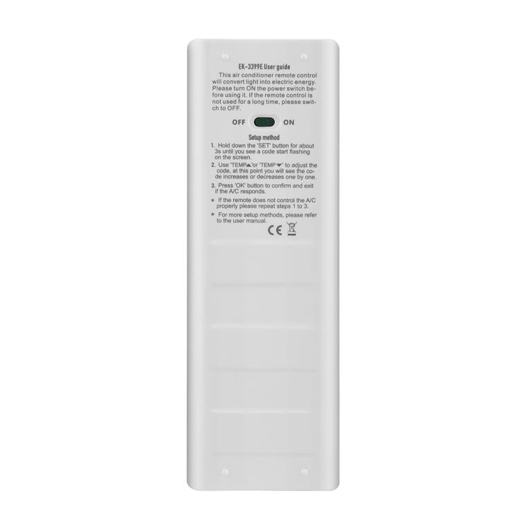 CHUNGHOP EK-3399ES Optoelectronic Energy Universal Air Conditioner Remote Control with LCD Backlight - Air-Conditioner by CHUNGHOP | Online Shopping UK | buy2fix