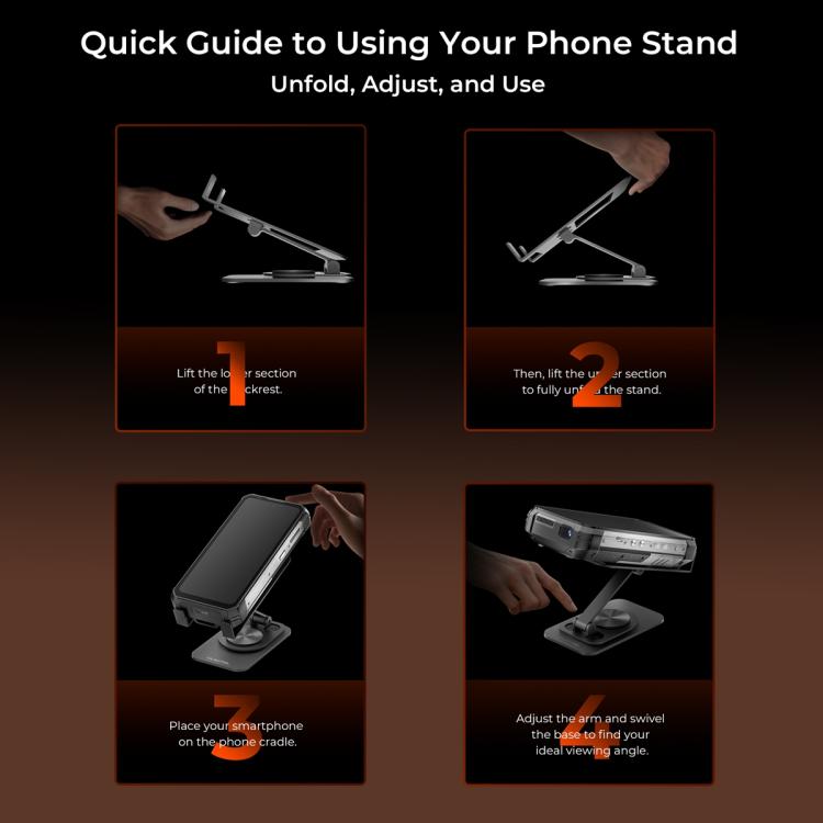 OUKITEL Portable Vertical Phone Waist Bag Desktop Metal Phone Holder Kit - by OUKITEL | Online Shopping UK | buy2fix