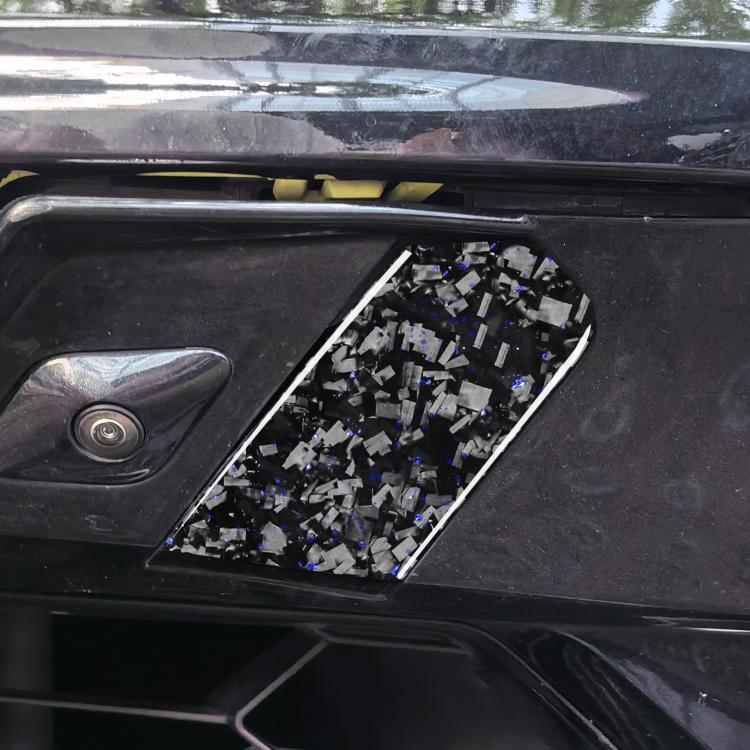 2pcs/Set Forged Gold Foil Carbon Fiber Car Trailer Hook Decorative Sticker for Chevrolet Corvette C8 2020-, Left and Right Driver(Blue) - Car Interior Mouldings by buy2fix | Online Shopping UK | buy2fix