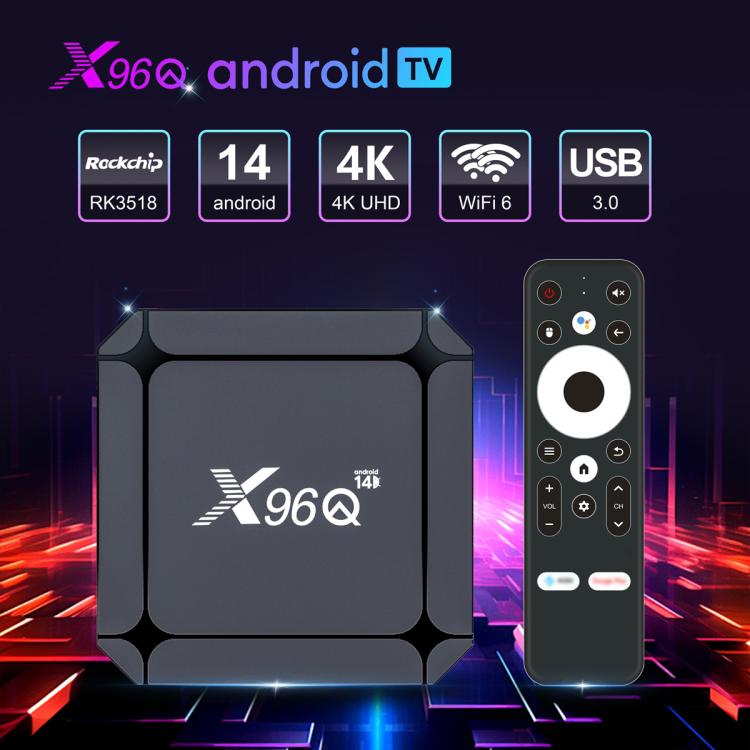 X96Q Android 14 Smart TV Box, RK3518 Quad-Core Cortex-A53, Memory:2GB+16GB(EU Plug) - Others by buy2fix | Online Shopping UK | buy2fix