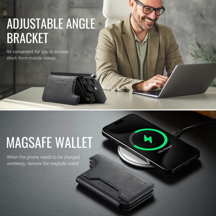 MAGKING K3 Series MagSafe RFID Card Bag(Black) - Adhesive Card Holders by MAGKING | Online Shopping UK | buy2fix