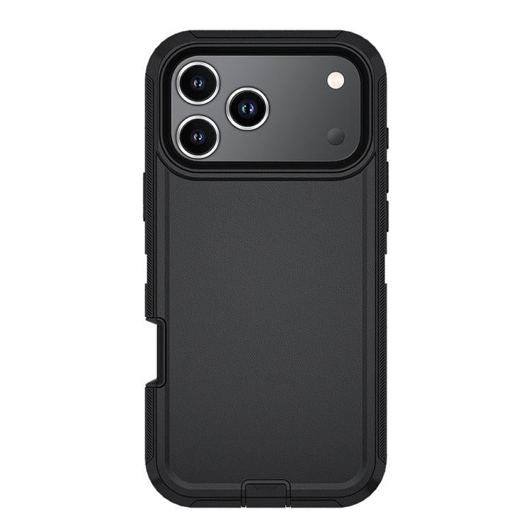 For iPhone 17 Pro Max Kalebol Shockproof PC Hybrid TPU Phone Case with Back Clip(Black) - iPhone 17 Pro Max Cases by Kalebol | Online Shopping UK | buy2fix