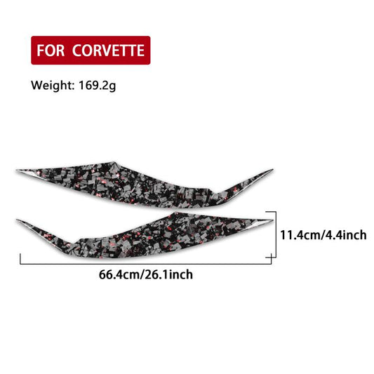 2pcs/Set Forged Gold Foil Carbon Fiber Car Rear Air Vent Decorative Sticker for Chevrolet Corvette C8 2020-, Left and Right Driver(Red) - Car Interior Mouldings by buy2fix | Online Shopping UK | buy2fix