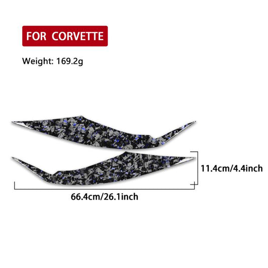 2pcs/Set Forged Gold Foil Carbon Fiber Car Rear Air Vent Decorative Sticker for Chevrolet Corvette C8 2020-, Left and Right Driver(Blue) - Car Interior Mouldings by buy2fix | Online Shopping UK | buy2fix