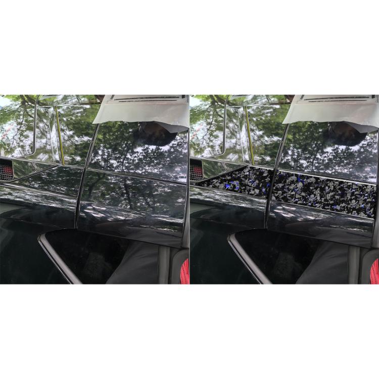 4pcs/Set Forged Gold Foil Carbon Fiber Car Roof Sides Decorative Sticker for Chevrolet Corvette C8 2020-, Left and Right Driver(Blue) - Car Interior Mouldings by buy2fix | Online Shopping UK | buy2fix