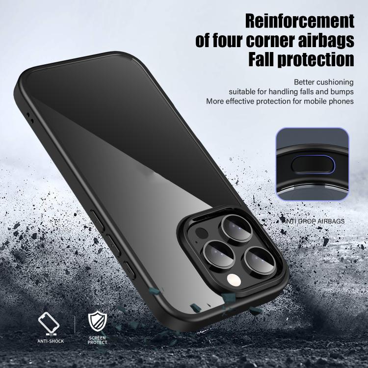 For iPhone 16 iPAKY Bright Color Series Shockproof PC+TPU Phone Case(Blue) - iPhone 16 Cases by iPAKY | Online Shopping UK | buy2fix