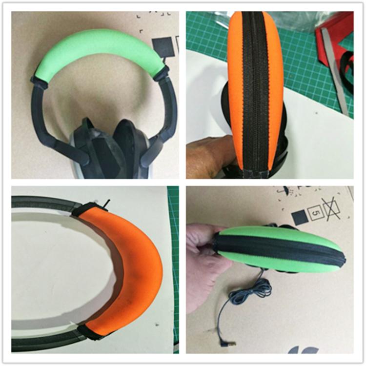 Neoprene Zipper Headband Protective Cover For BOSE QC2 / QC15 / AE2 / AE2W(Black) - Earmuff & Pad by buy2fix | Online Shopping UK | buy2fix