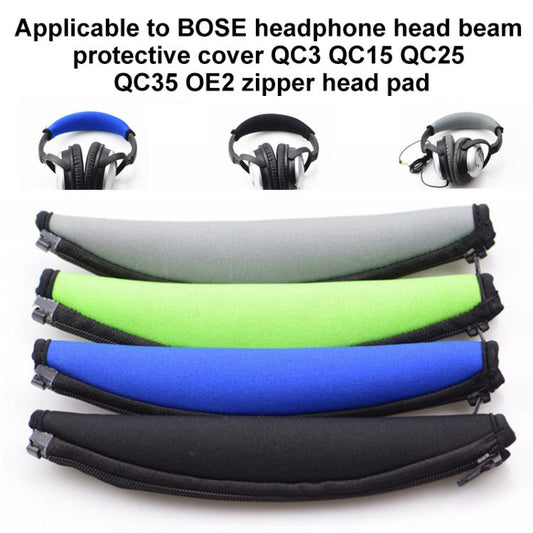 Neoprene Zipper Headband Protective Cover For BOSE QC25 / QC35(Black) - Earmuff & Pad by buy2fix | Online Shopping UK | buy2fix