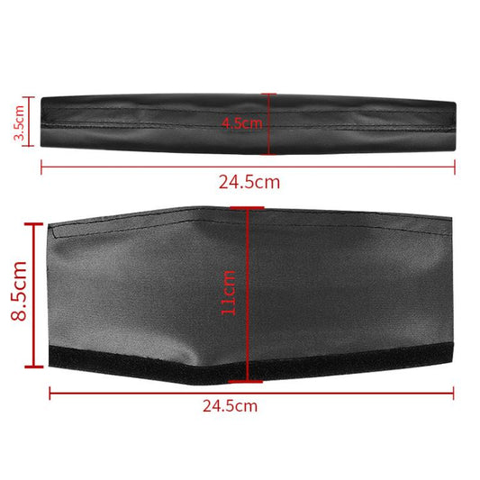 Universal PU Leather Headband Protective Cover, Size:Curved 24.5x11x8.5cm(Black) - Earmuff & Pad by buy2fix | Online Shopping UK | buy2fix
