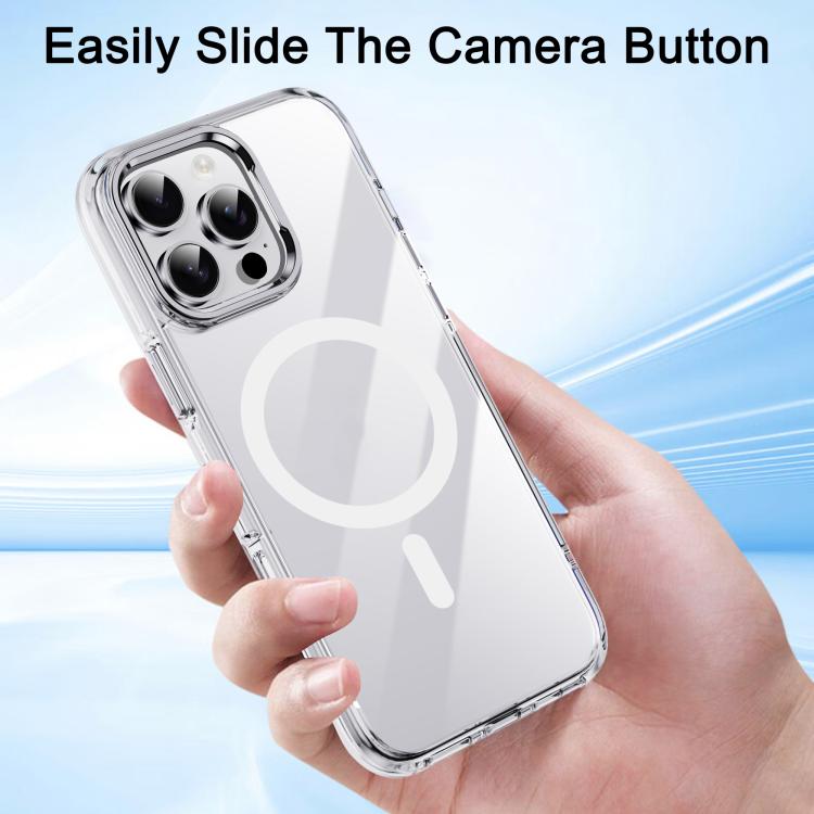 For iPhone 16 Plus iPAKY Mingxing Series MagSafe Magnetic Shockproof PC+TPU Phone Case(Transparent + Black) - iPhone 16 Plus Cases by iPAKY | Online Shopping UK | buy2fix