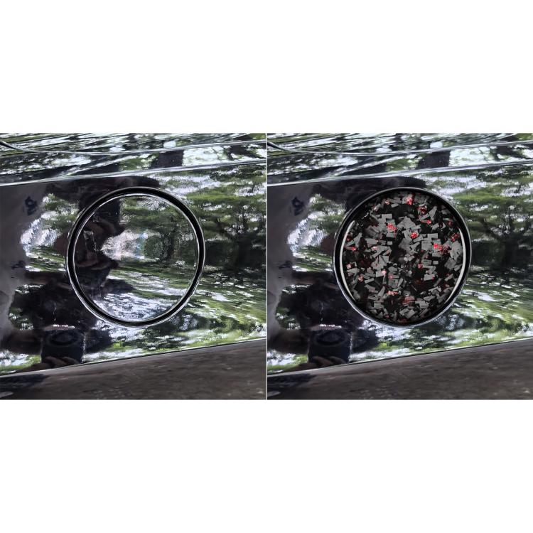 Forged Gold Foil Carbon Fiber Car Fuel Tank Cap Decorative Sticker for Chevrolet Corvette C8 2020-, Left and Right Driver(Red) - Car Interior Mouldings by buy2fix | Online Shopping UK | buy2fix