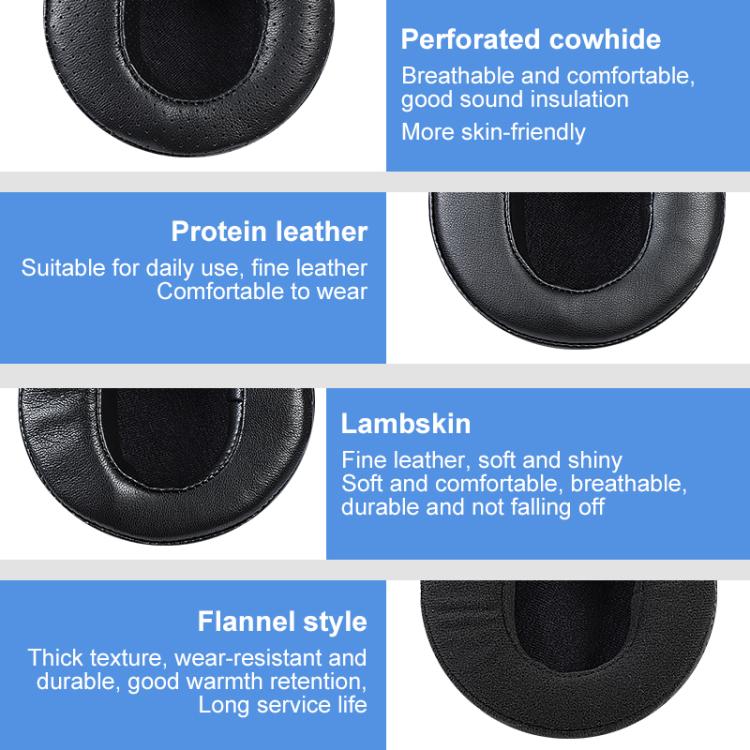 1 Pair Sponge Earmuffs Replacement Earpads For Audeze Mobius, Model:Protein PU with Clip(Black) - Earmuff & Pad by buy2fix | Online Shopping UK | buy2fix