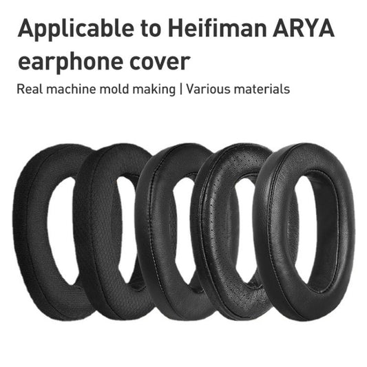 1 Pair Protein Leather Replacement Earpads For HIFIMAN EDITION X / XS / ANANDA / HE1000SE / ARYA(Black) - Earmuff & Pad by buy2fix | Online Shopping UK | buy2fix