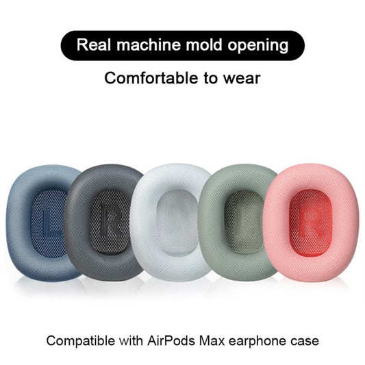For Apple AirPods Max 2pcs Roller Cloth Magnetic Earphone Covers(Blue) - Earmuff & Pad by buy2fix | Online Shopping UK | buy2fix