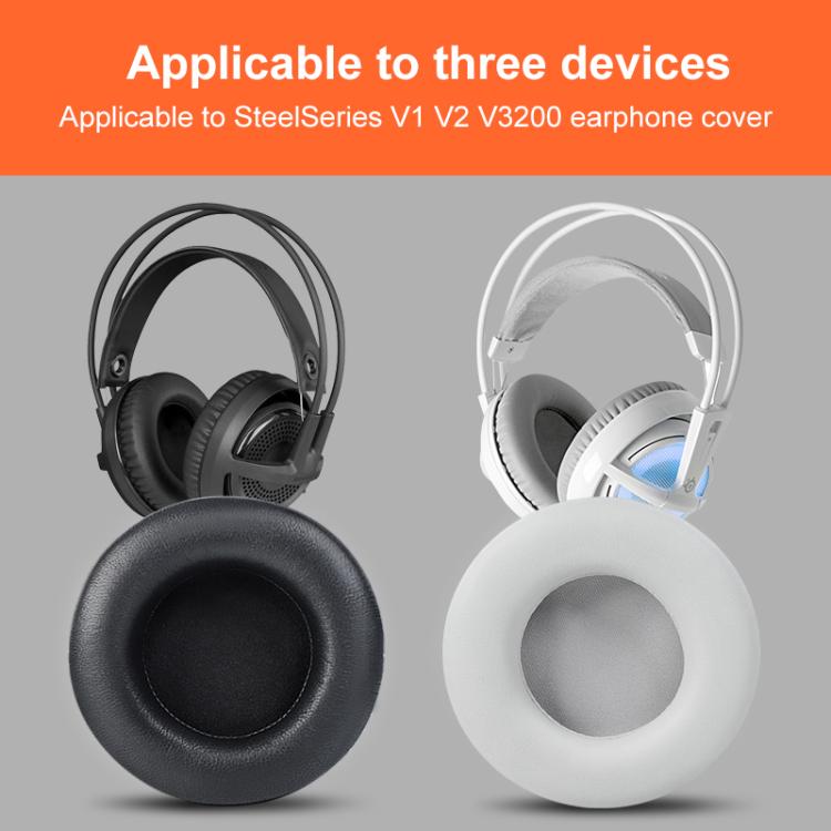 2pcs Self-adhesive Earpads For SteelSeries Siberia V1 / V2 / V3, Material:Ice Silk Fabric(Grey) - Earmuff & Pad by buy2fix | Online Shopping UK | buy2fix