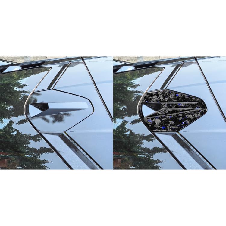 4pcs/Set Forged Gold Foil Carbon Fiber Car Rear Roof Camera Decorative Sticker for Chevrolet Corvette C8 2020-, Left and Right Driver(Blue) - Car Interior Mouldings by buy2fix | Online Shopping UK | buy2fix