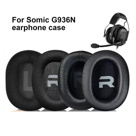 1 Pair Printing Insert Earpads For Somic G936N / G936, Material:Football Net Fabric(Black) - Earmuff & Pad by buy2fix | Online Shopping UK | buy2fix