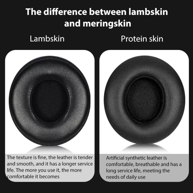 1 Pair Lambskin Replacement Earpads For Beats Solo3 / Solo2(Blue) - Earmuff & Pad by buy2fix | Online Shopping UK | buy2fix