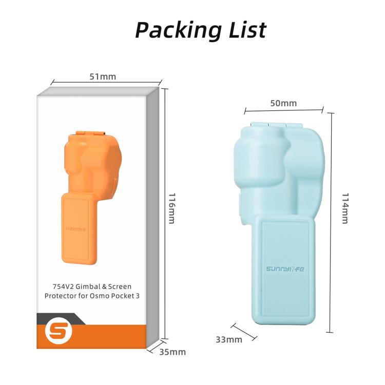 For DJI OSMO Pocket 3 Sunnylife Colorful Gimbal Cover Camera Protector Screen Protective Case(Yellow) - Case & Bags by Sunnylife | Online Shopping UK | buy2fix