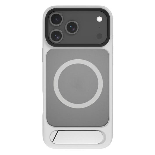 For iPhone 17 Pro Kalebol MagSafe Invisible Tilt Holder PC Hybrid TPU Case(Grey White) - iPhone 17 Pro Cases by Kalebol | Online Shopping UK | buy2fix