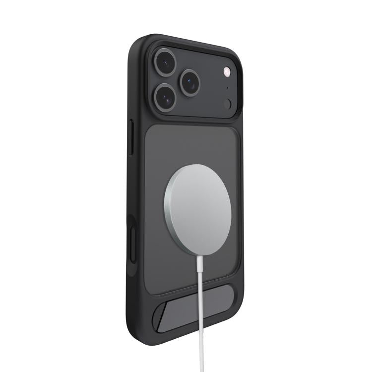 For iPhone 17 Pro Kalebol MagSafe Invisible Tilt Holder PC Hybrid TPU Case(Black) - iPhone 17 Pro Cases by Kalebol | Online Shopping UK | buy2fix