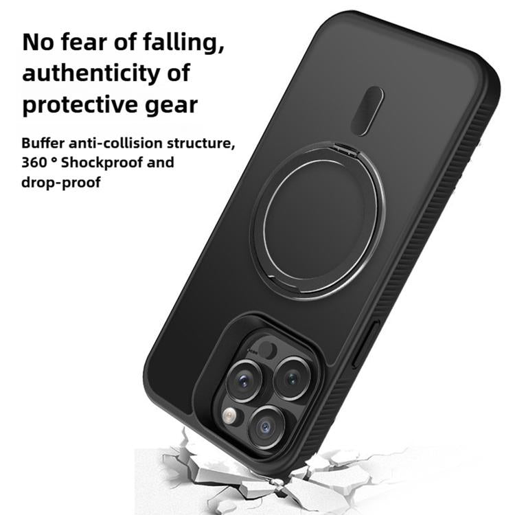 For iPhone Air Kalebol Rotating Holder MagSafe PC Hybrid TPU Phone Case(Blue) - iPhone Air Cases by Kalebol | Online Shopping UK | buy2fix