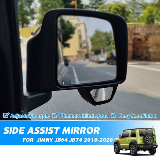 For Suzuki Jimny JB74 / JB64 2018- Car Rear-view Blind Spot Wide-angle Auxiliary Mirror, Type:Right Side(Black) - Convex Mirror & Accessories by buy2fix | Online Shopping UK | buy2fix