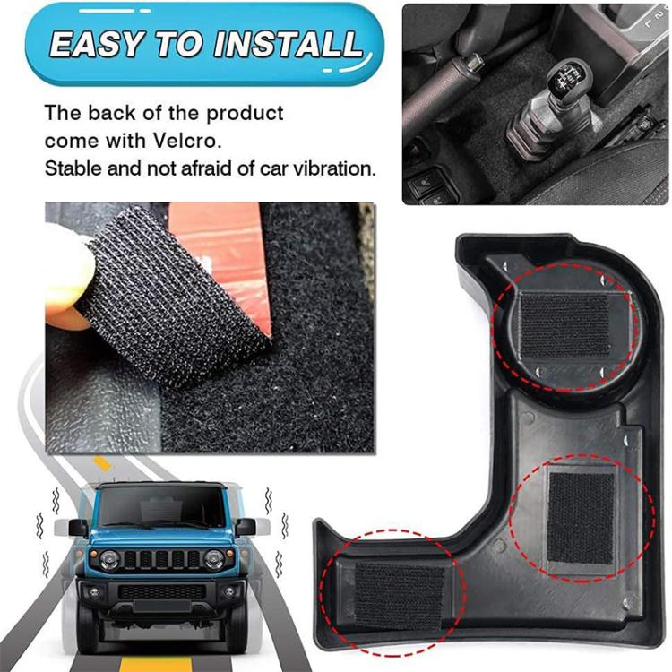 For Suzuki Jimny JB74 / JB64 2019- Car Automatic Transmission AT Central Control Storage Box, with Anti-slip Mats(Black) - Stowing Tidying by buy2fix | Online Shopping UK | buy2fix
