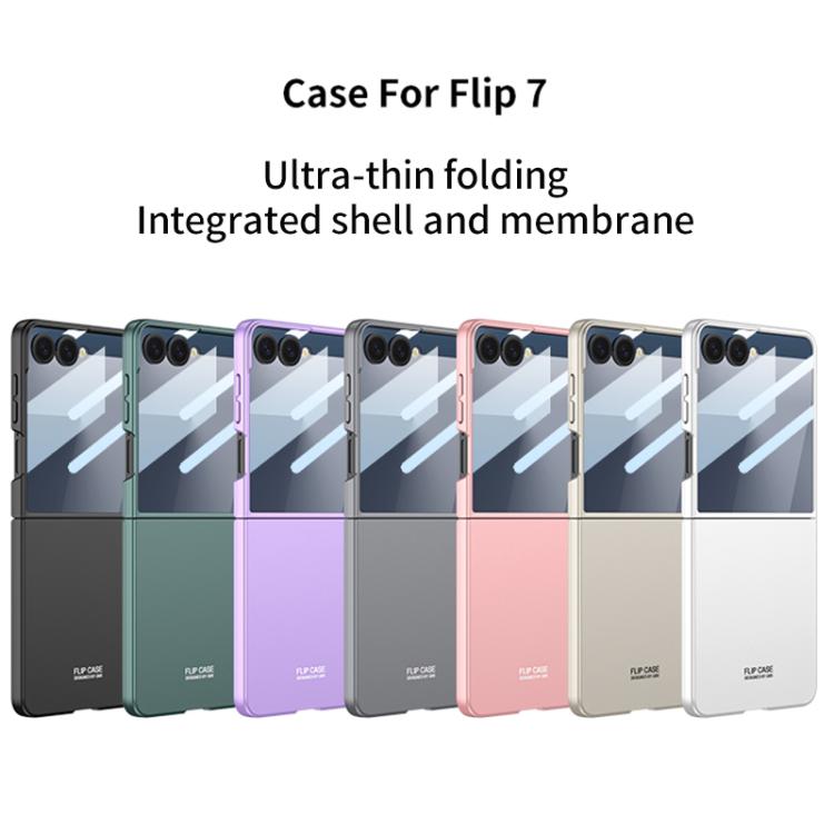 For Samsung Galaxy Z Flip7 5G GKK Integrated Ultra-thin Full Coverage Phone Case(Silver) - Galaxy Z Flip7 5G Cases by GKK | Online Shopping UK | buy2fix