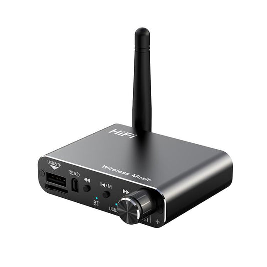 Portable Bluetooth Receiver Audio AUX Adapter Supports USB Disk, TF Card With Remote Control(Black) - Audio Receiver Transmitter by buy2fix | Online Shopping UK | buy2fix