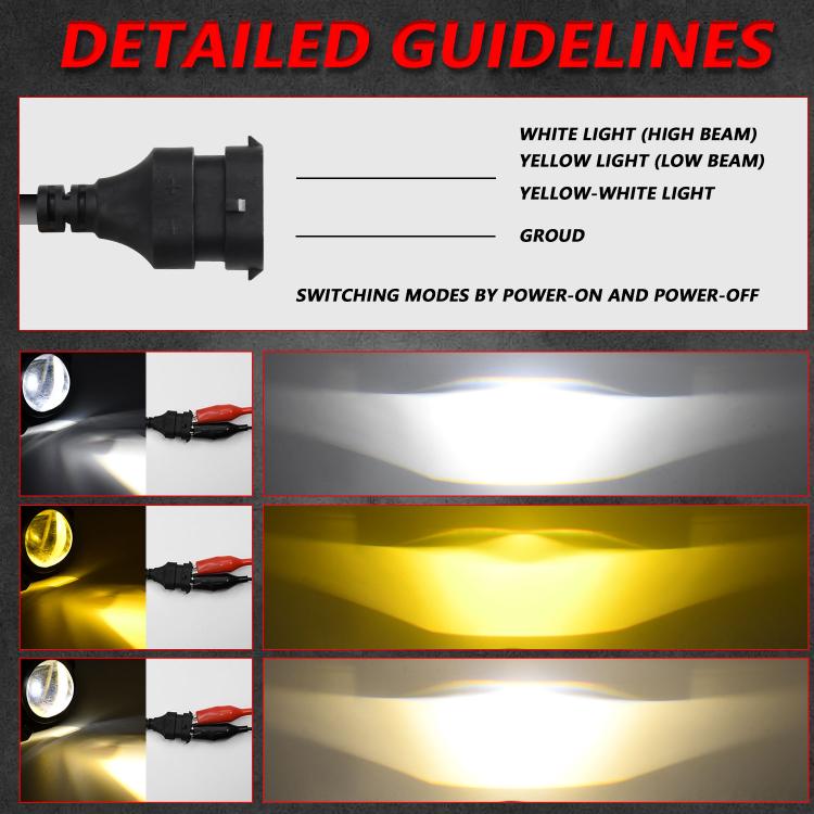 T11 2pcs/Pack 55W 3 inch High Power Dual Lens Fog Light, Low Holder for LADA Priora 2007-2013 - Fog / Driving Lights by buy2fix | Online Shopping UK | buy2fix