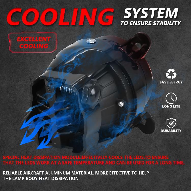 T11 2pcs/Pack 55W 3 inch High Power Dual Lens Fog Light, High Holder for LADA VAZ 2170 / 2171 / 2072 - Fog / Driving Lights by buy2fix | Online Shopping UK | buy2fix