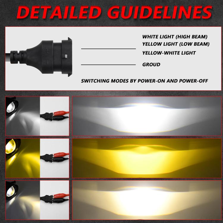 T11 2pcs/Pack 55W 3 inch High Power Dual Lens Fog Light, Left and Right Oblique Angle for LADA 2190 / 2192 - Fog / Driving Lights by buy2fix | Online Shopping UK | buy2fix