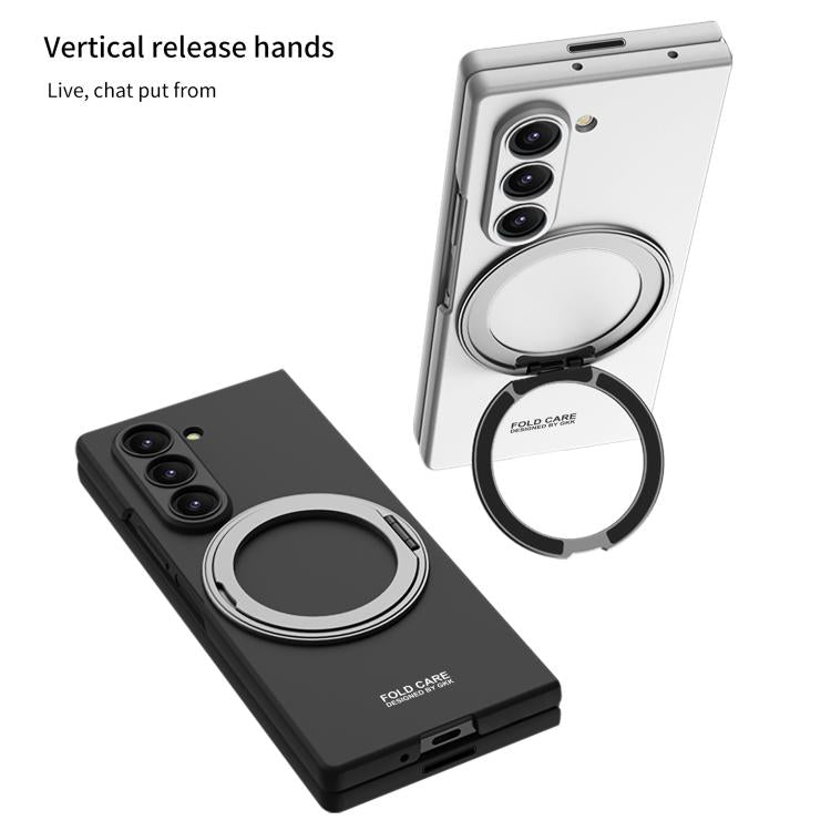 For Samsung Galaxy Z Fold7 5G GKK Integrated Ultra-thin Full Cover Magnetic Phone Case with Rotating Bracket(Green) - Galaxy Z Fold7 5G Cases by GKK | Online Shopping UK | buy2fix