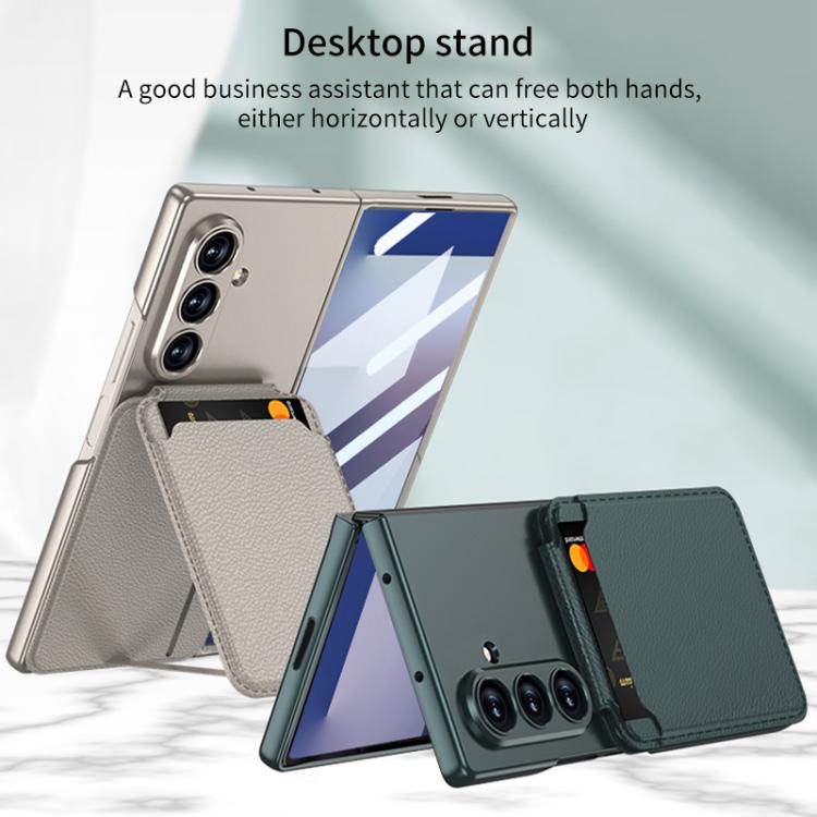 For Samsung Galaxy Z Fold7 5G GKK Integrated Magnetic Folding Card Bag Phone Case(Carbon Fiber) - Galaxy Z Fold7 5G Cases by GKK | Online Shopping UK | buy2fix
