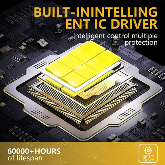 9006 2pcs/Pack 35W 3000LM 6500K IP68 Waterproof Car LED Headlight Bulb(Gold) - LED Headlamps by buy2fix | Online Shopping UK | buy2fix