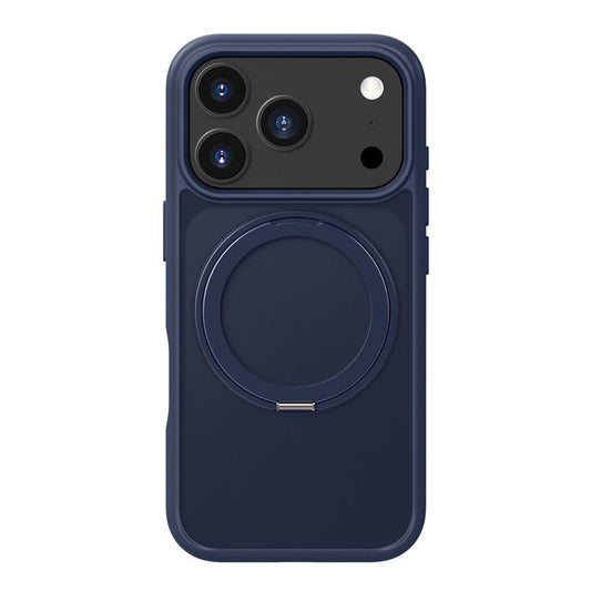 For iPhone 17 Pro Max Kalebol Frosted MagSafe Holder Acrylic Hybrid TPU Phone Case(Navy Blue) - iPhone 17 Pro Max Cases by Kalebol | Online Shopping UK | buy2fix