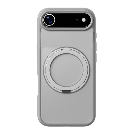 For iPhone 17 Air Kalebol Frosted MagSafe Holder Acrylic Hybrid TPU Phone Case(Cobble Grey) - iPhone 17 Air Cases by Kalebol | Online Shopping UK | buy2fix