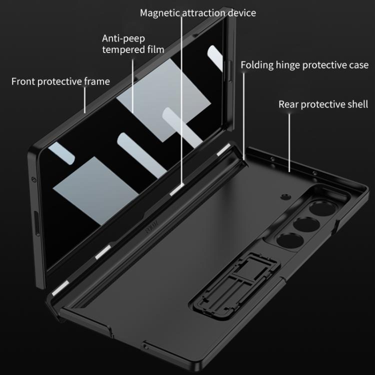 For Samsung Galaxy Z Fold7 5G GKK Integrated Privacy Film Magnetic Folding Full Cover Phone Case(Grey) - Galaxy Z Fold7 5G Cases by GKK | Online Shopping UK | buy2fix